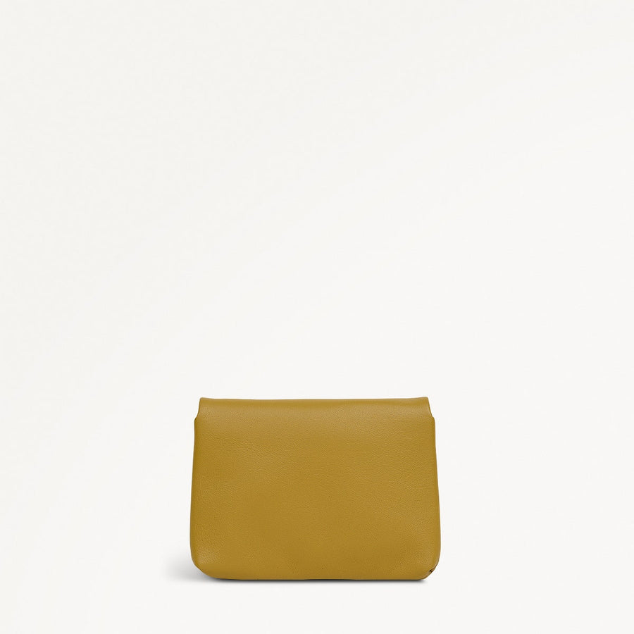 Mallow Street Small Ziptop Coin Wallet in Ochre - 112346