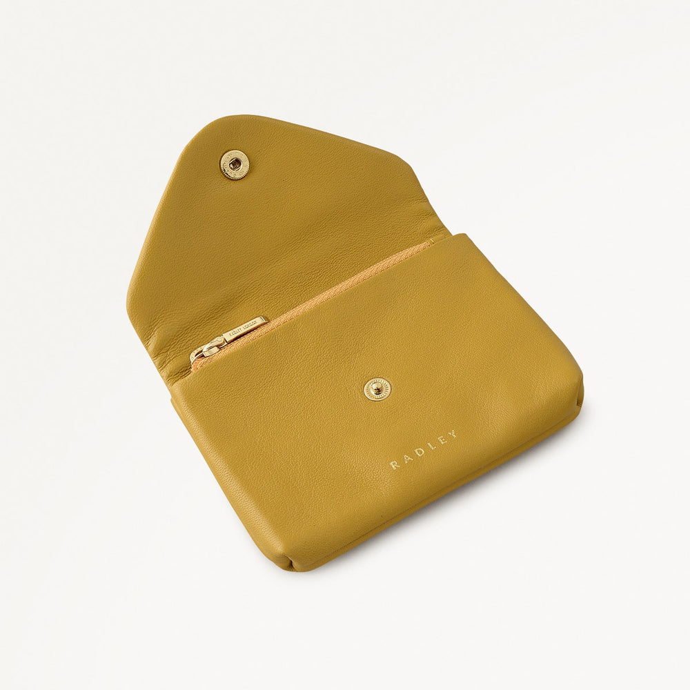 Mallow Street Small Ziptop Coin Wallet in Ochre - 112346
