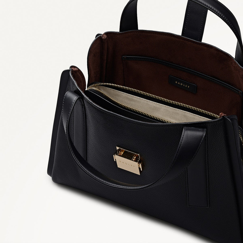 SLOANE MEWS MEDIUM ZIPTOP GRAB BLACK