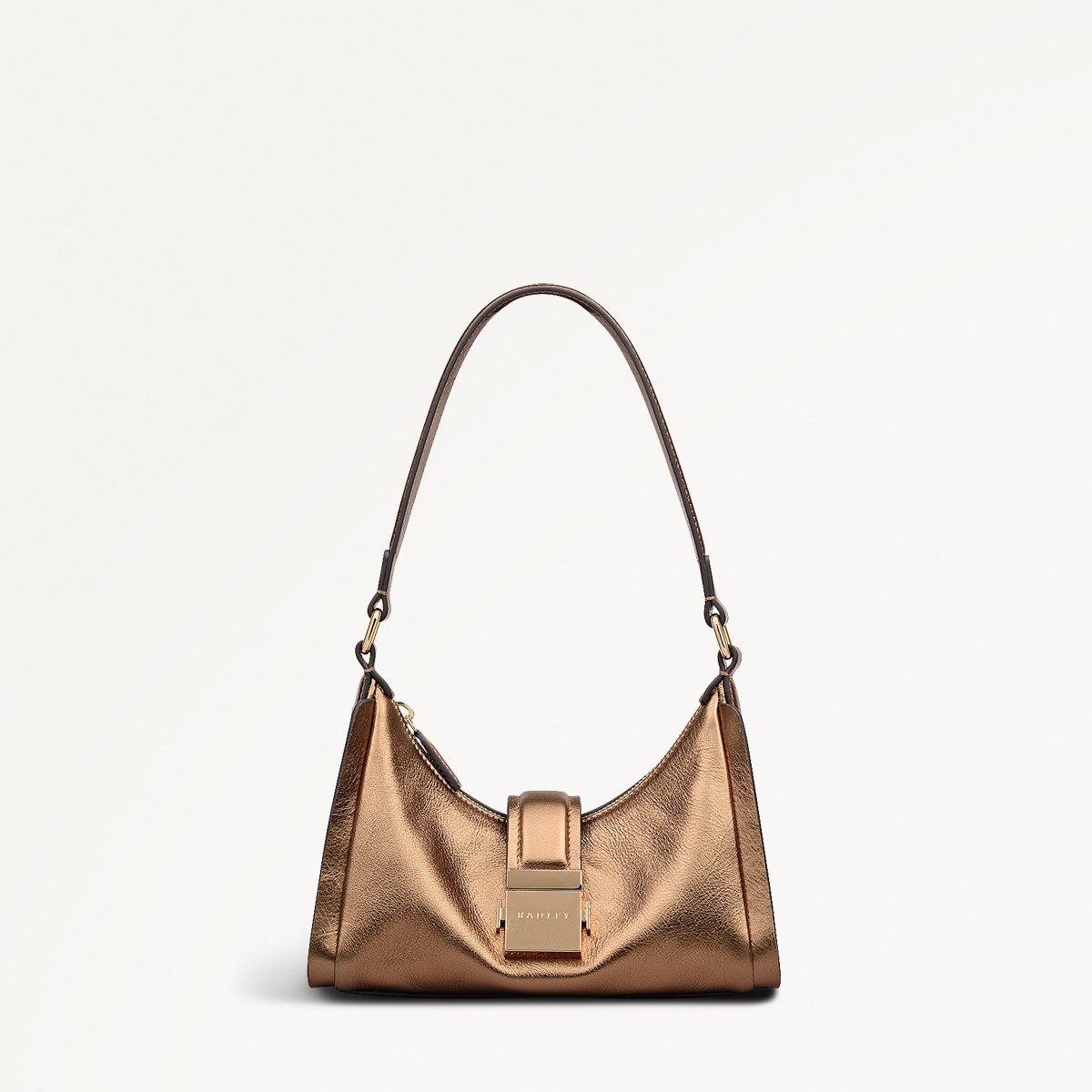 Olive Gold Small Ziptop Shoulder | Sloane Mews AW25 | Radley London