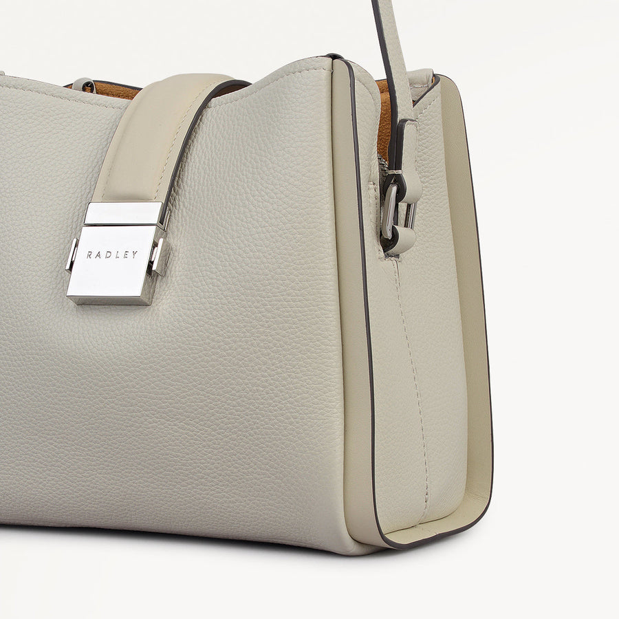 Sloane Mews Small Ziptop Cross Body Bag in Snow - 112353