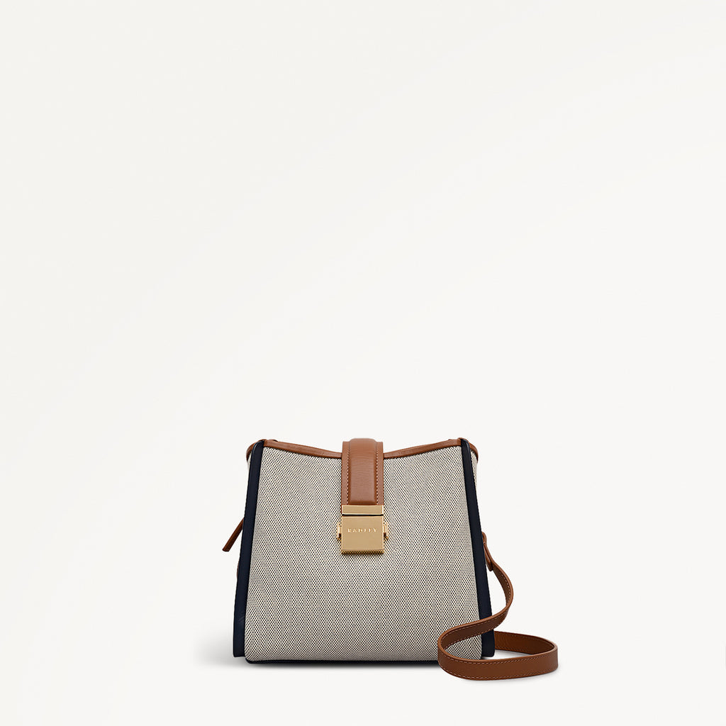 SLOANE MEWS - CANVAS SMALL ZIPTOP CROSS BODY NATURAL