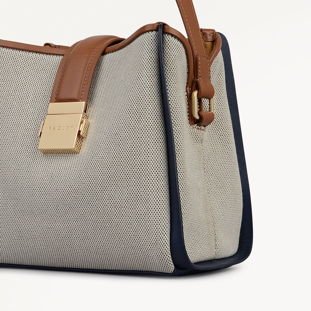 SLOANE MEWS - CANVAS SMALL ZIPTOP CROSS BODY NATURAL