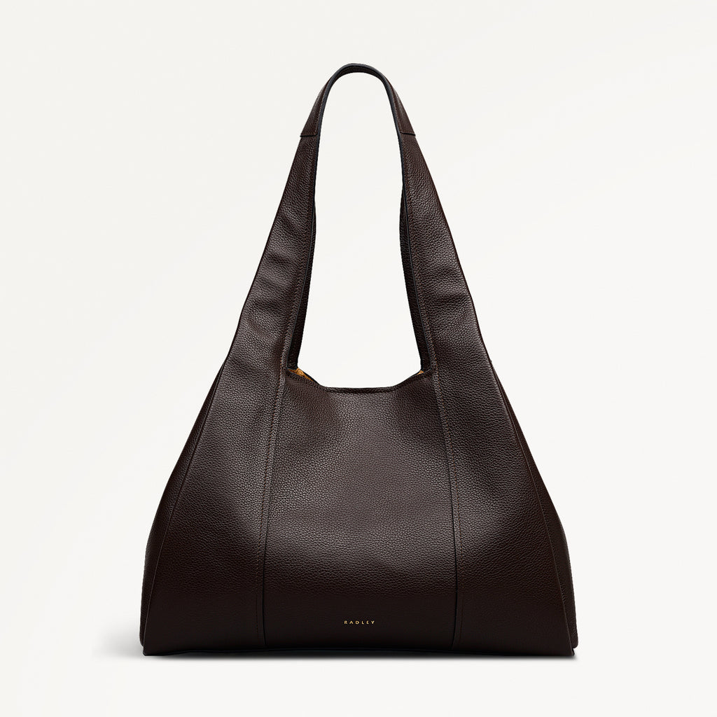 STANHOPE SQUARE LARGE ZIPTOP SHOULDER DARK OAK