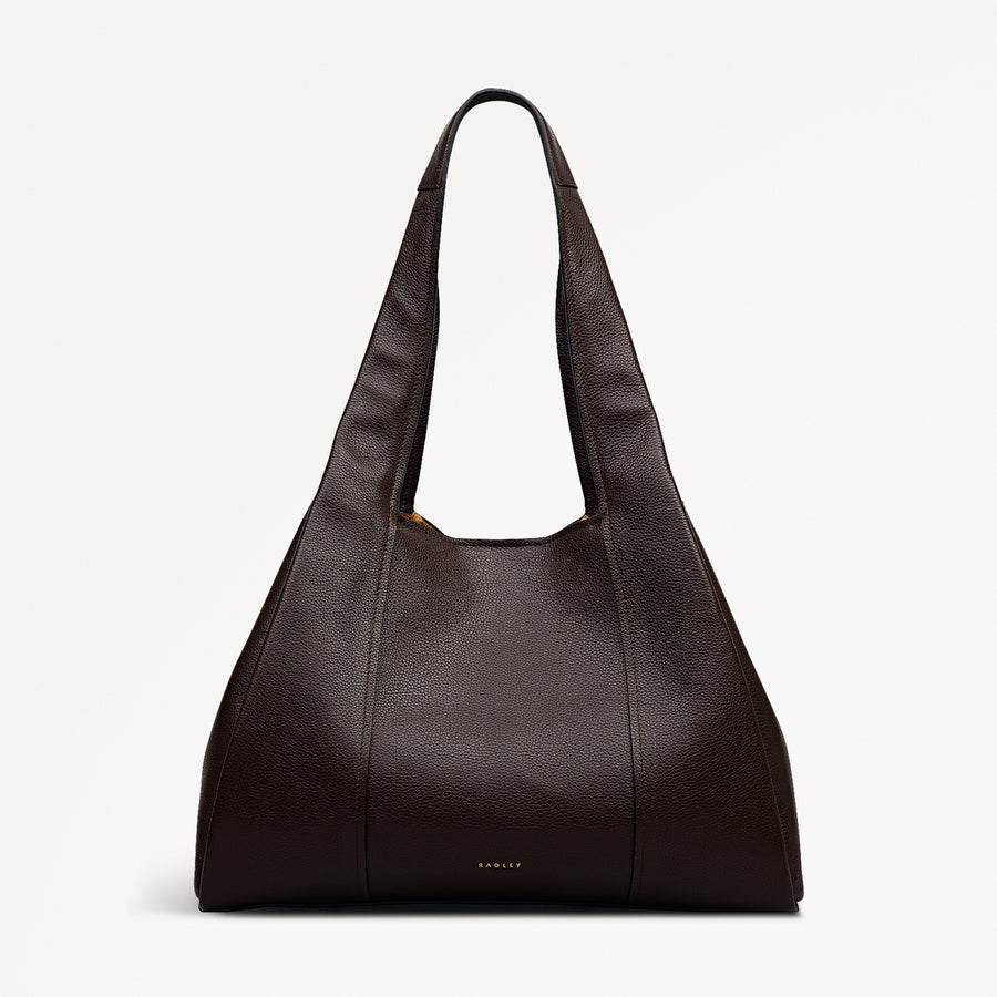 STANHOPE SQUARE LARGE ZIPTOP SHOULDER DARK OAK