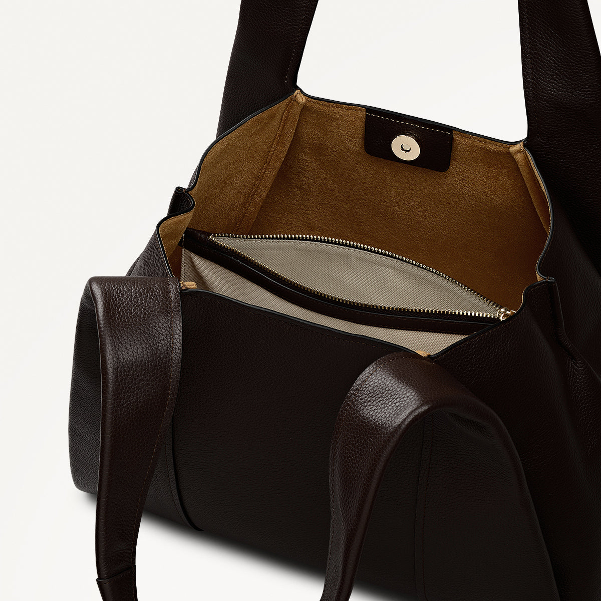 Dark Oak Large Ziptop Shoulder Bag | Stanhope Square AW25 | Radley