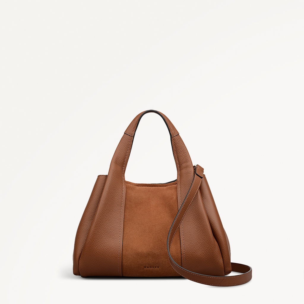 STANHOPE SQUARE SMALL ZIPTOP GRAB TOFFEE
