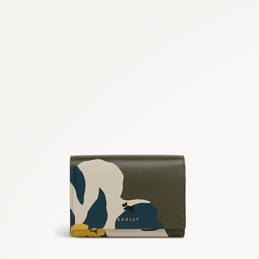 PERFECT POPPIES MEDIUM FLAPOVER wallet HUNTER GREEN