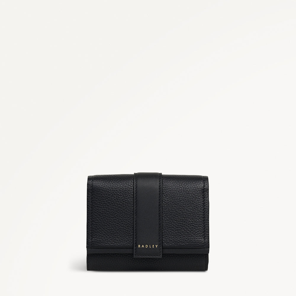 SLOANE MEWS MEDIUM FLAPOVER wallet BLACK