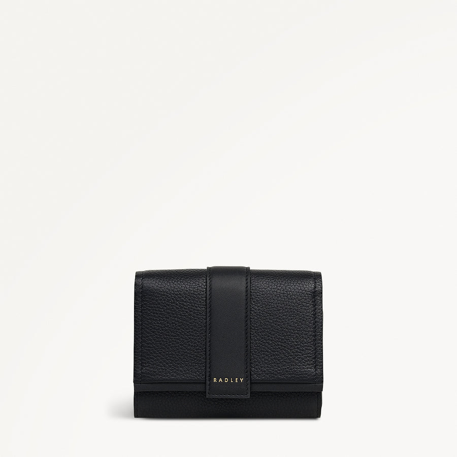 SLOANE MEWS MEDIUM FLAPOVER wallet BLACK