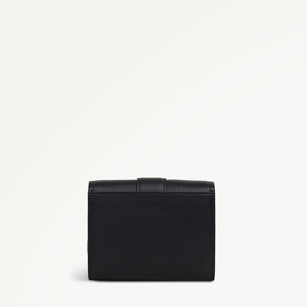 SLOANE MEWS MEDIUM FLAPOVER wallet BLACK