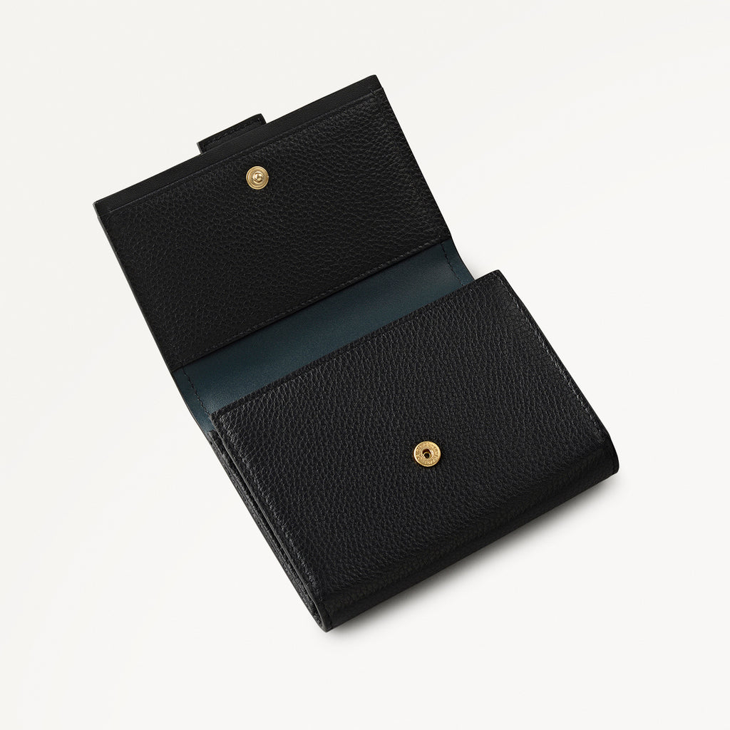 SLOANE MEWS MEDIUM FLAPOVER wallet BLACK