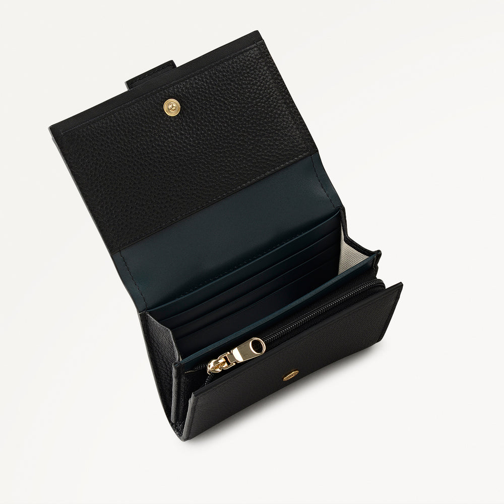 SLOANE MEWS MEDIUM FLAPOVER wallet BLACK