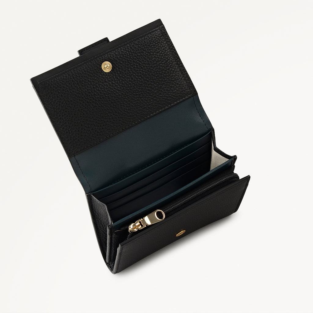 SLOANE MEWS MEDIUM FLAPOVER wallet BLACK