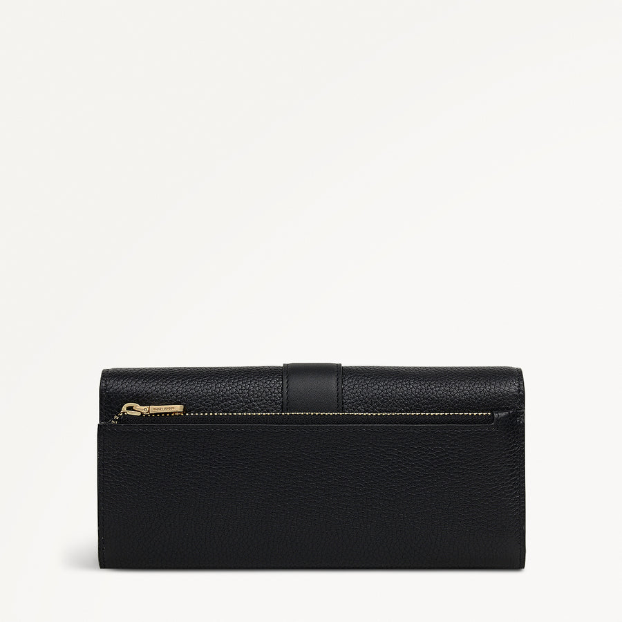 SLOANE MEWS LARGE FLAPOVER WALLET BLACK
