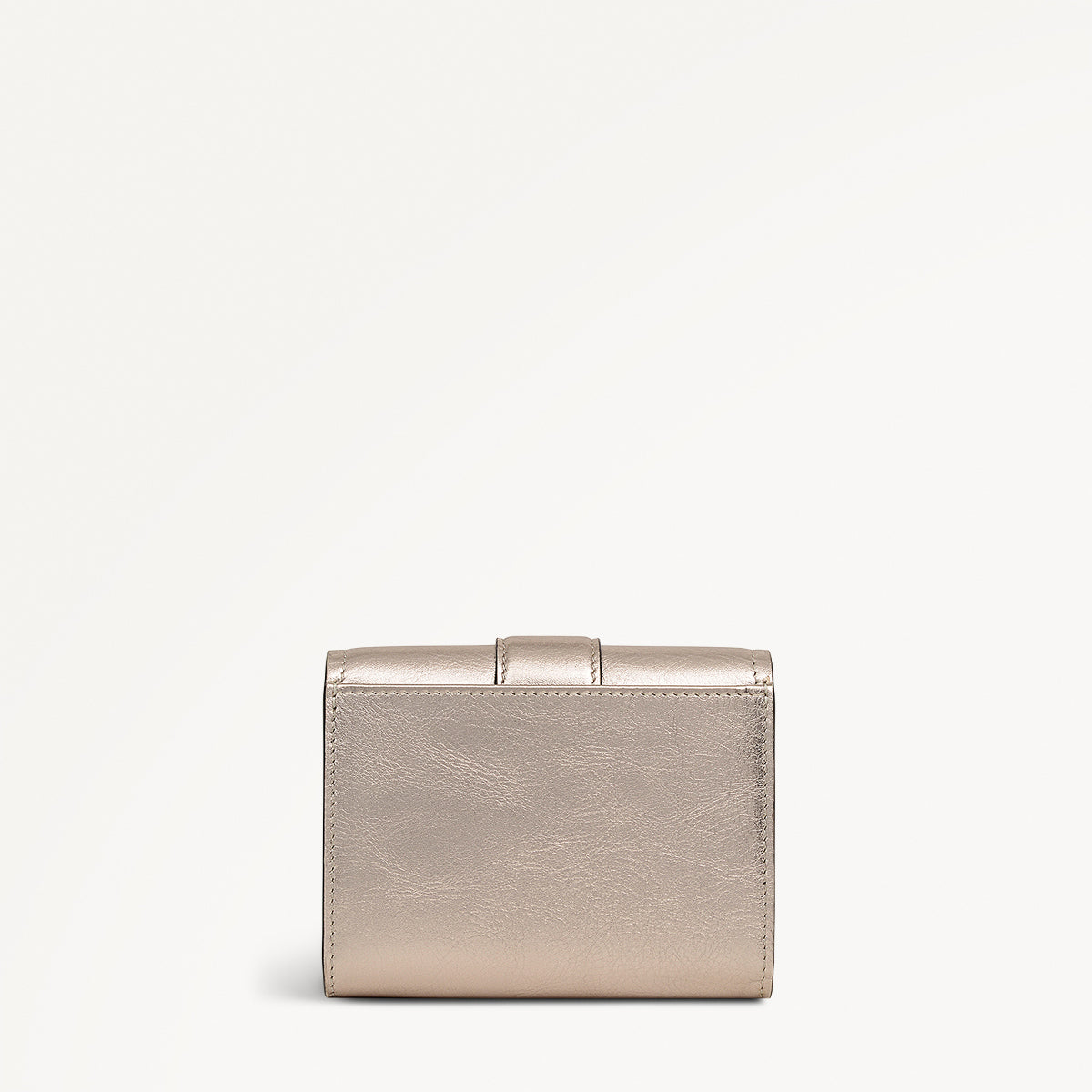 SLOANE MEWS - METALLIC MEDIUM FLAPOVER wallet PYRITE