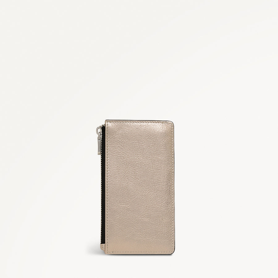 Sloane Mews - Metallic Medium Ziptop Coin Wallet Pyrite