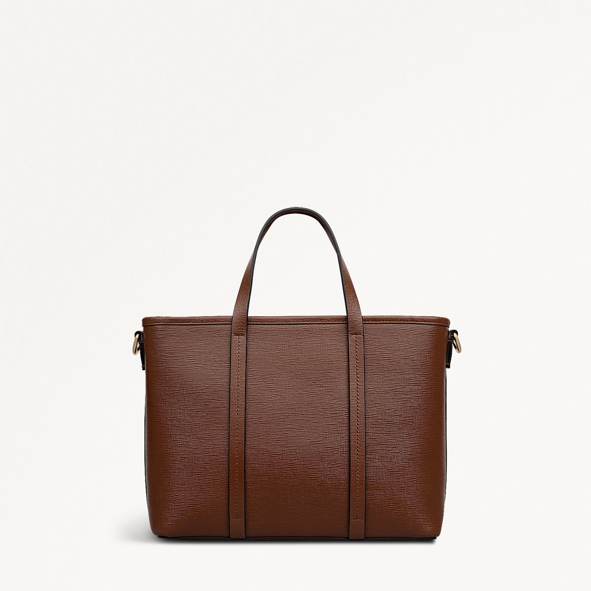 Templeton Place Leather Small Ziptop Grab Bag in Chocolate - 112390