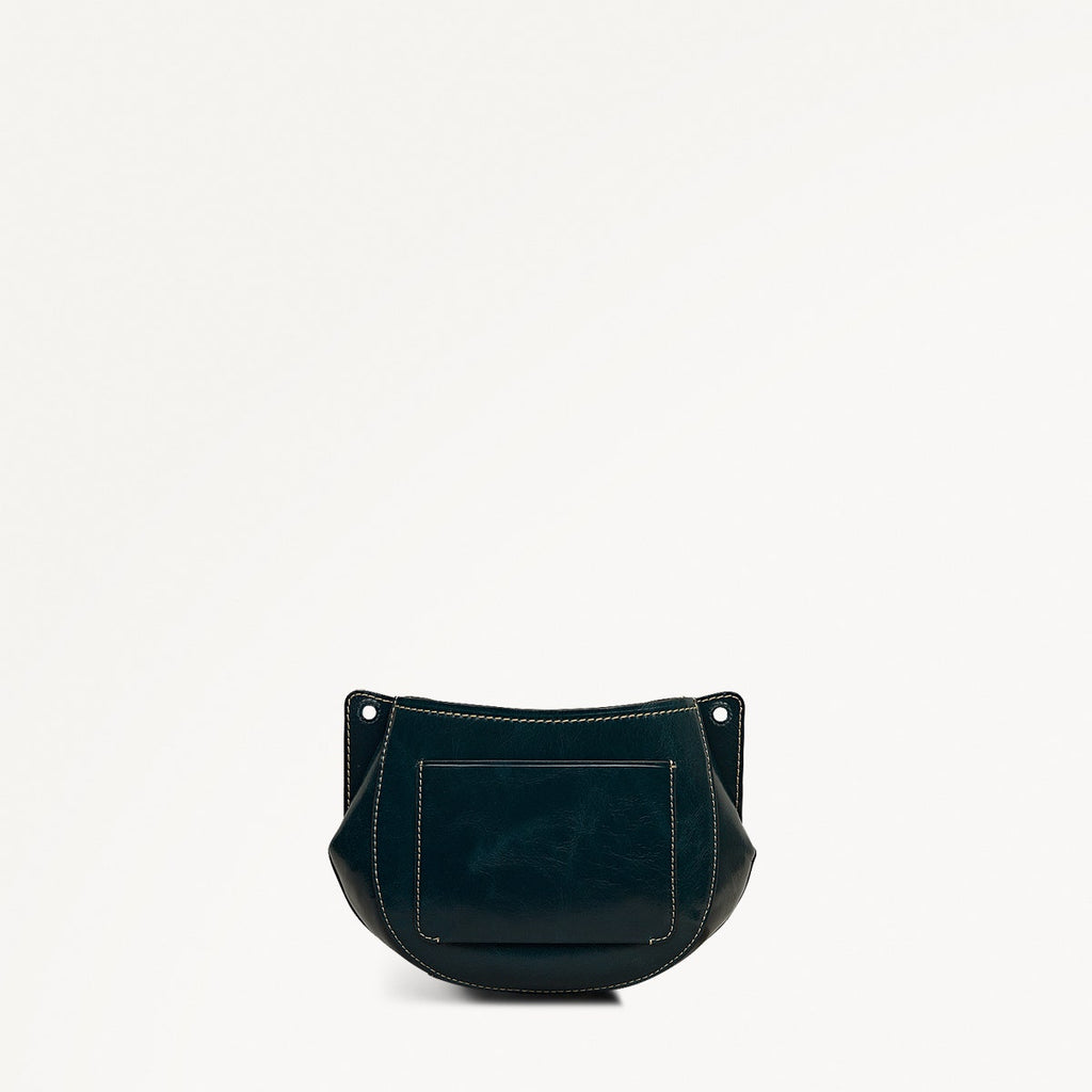 Tulip Street Leather Small Drawstring Cross Body Bag in Teal - 112405