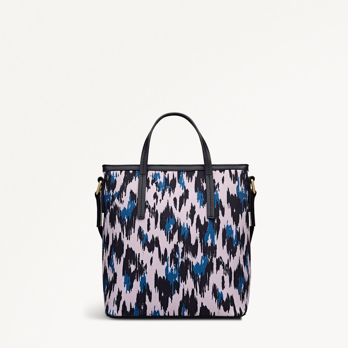 Addison Abstract Fabric Small Ziptop Grab Bag in Teal - 112415