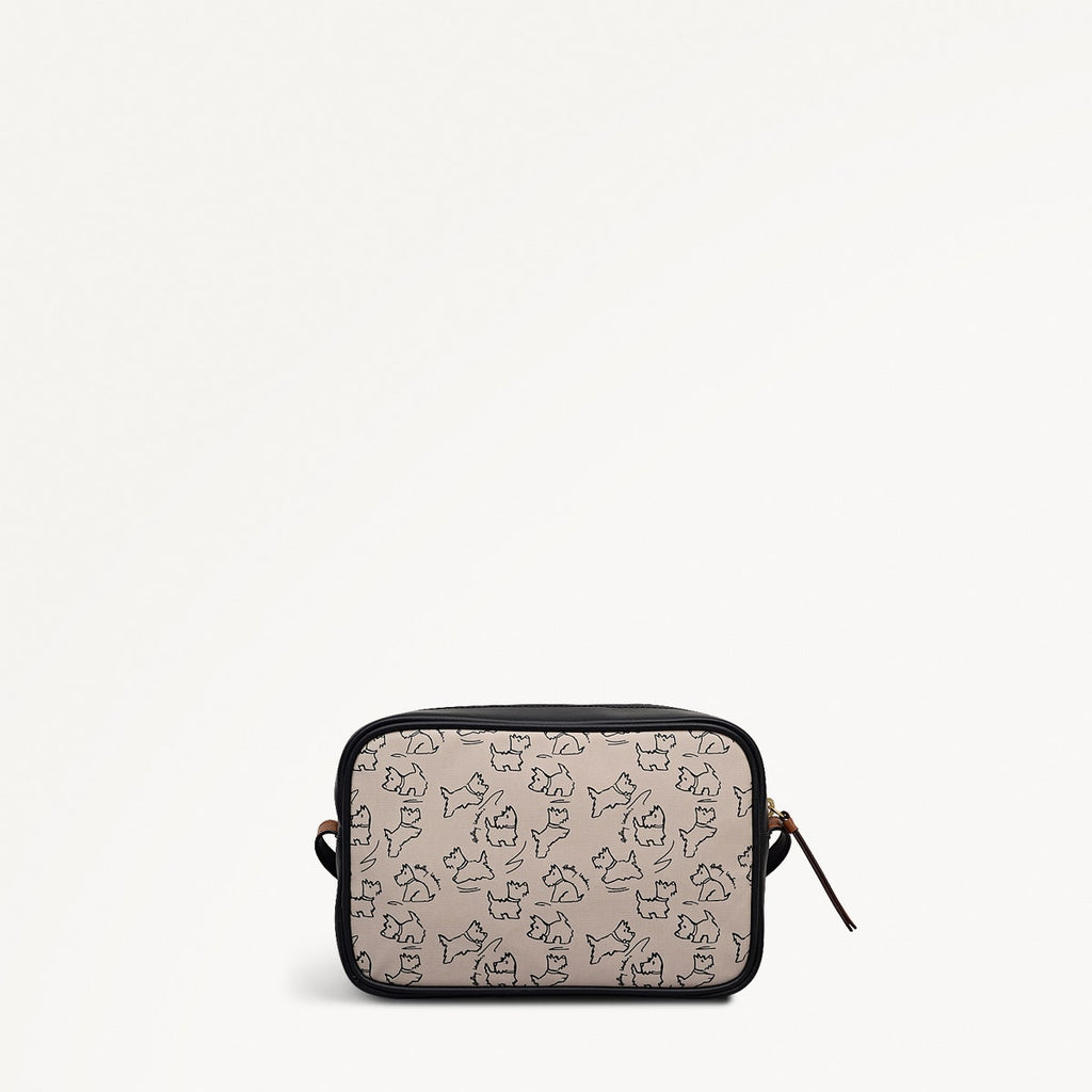Sketch Street Fabric Small Ziptop Cross Body Bag in Chalk - 112419