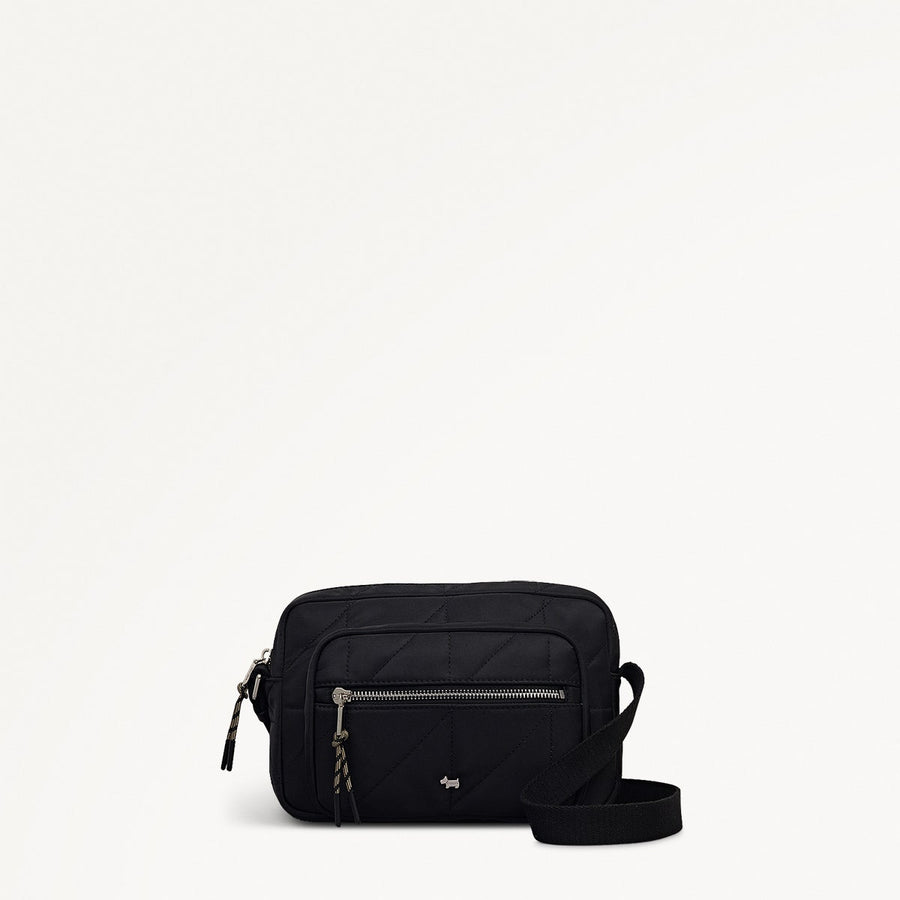Danesfield Mews Fabric Mini Zip Around Cross Body Bag in Black - 112423