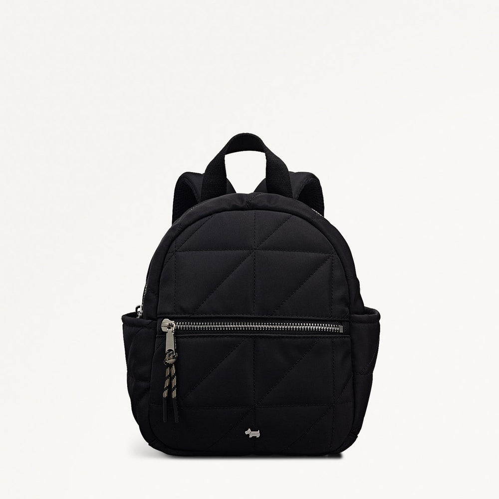 Black Mini Ziptop Backpack | Danesfield Mews AW25