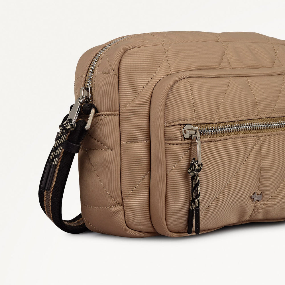 DANESFIELD MEWS - RESPONSIBLE MINI ZIP AROUND CROSS BODY STONE