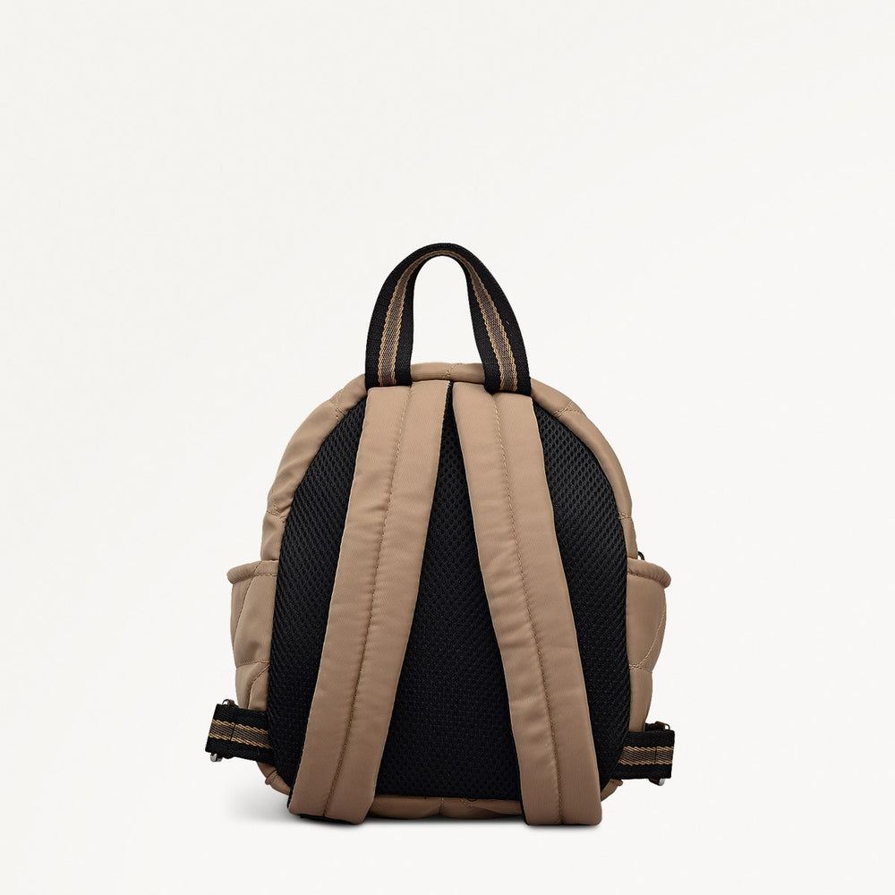Danesfield Mews Fabric Mini Ziptop Backpack in Stone - 112428