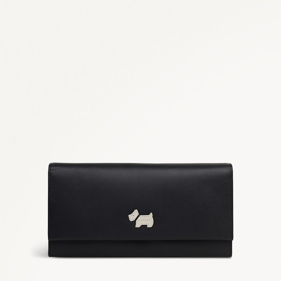 Heritage Radley - Protect Leather Large Flapover Wallet in Black - 112431