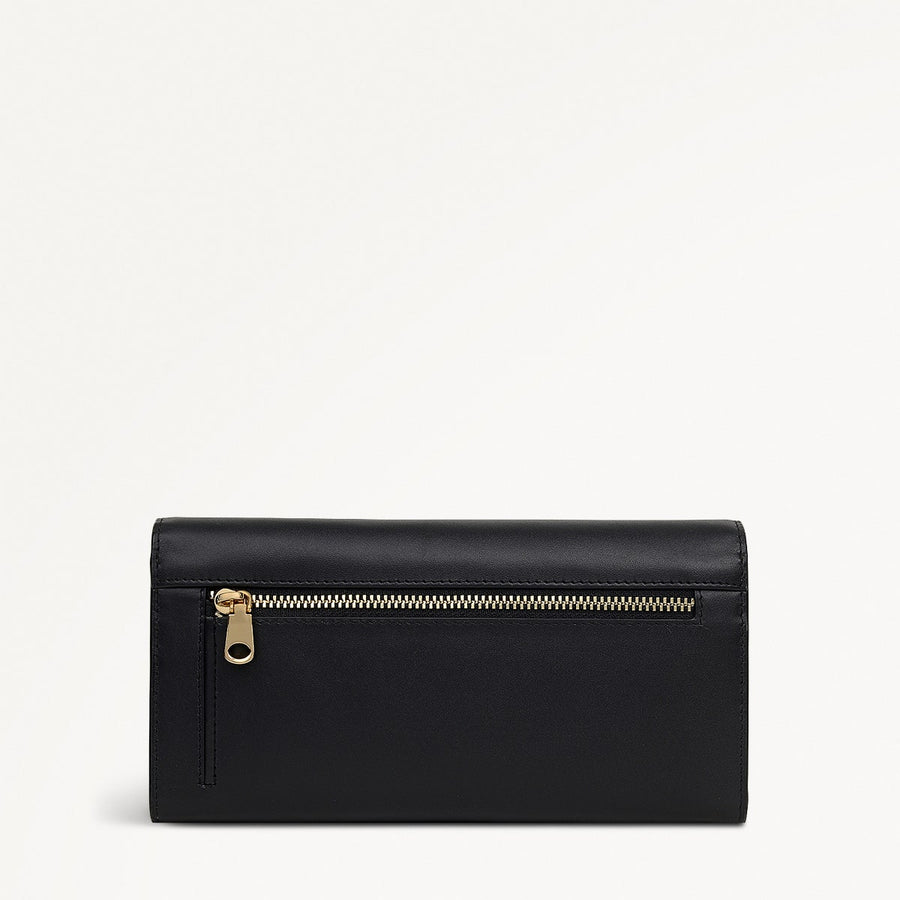 Heritage Radley - Protect Leather Large Flapover Wallet in Black - 112431