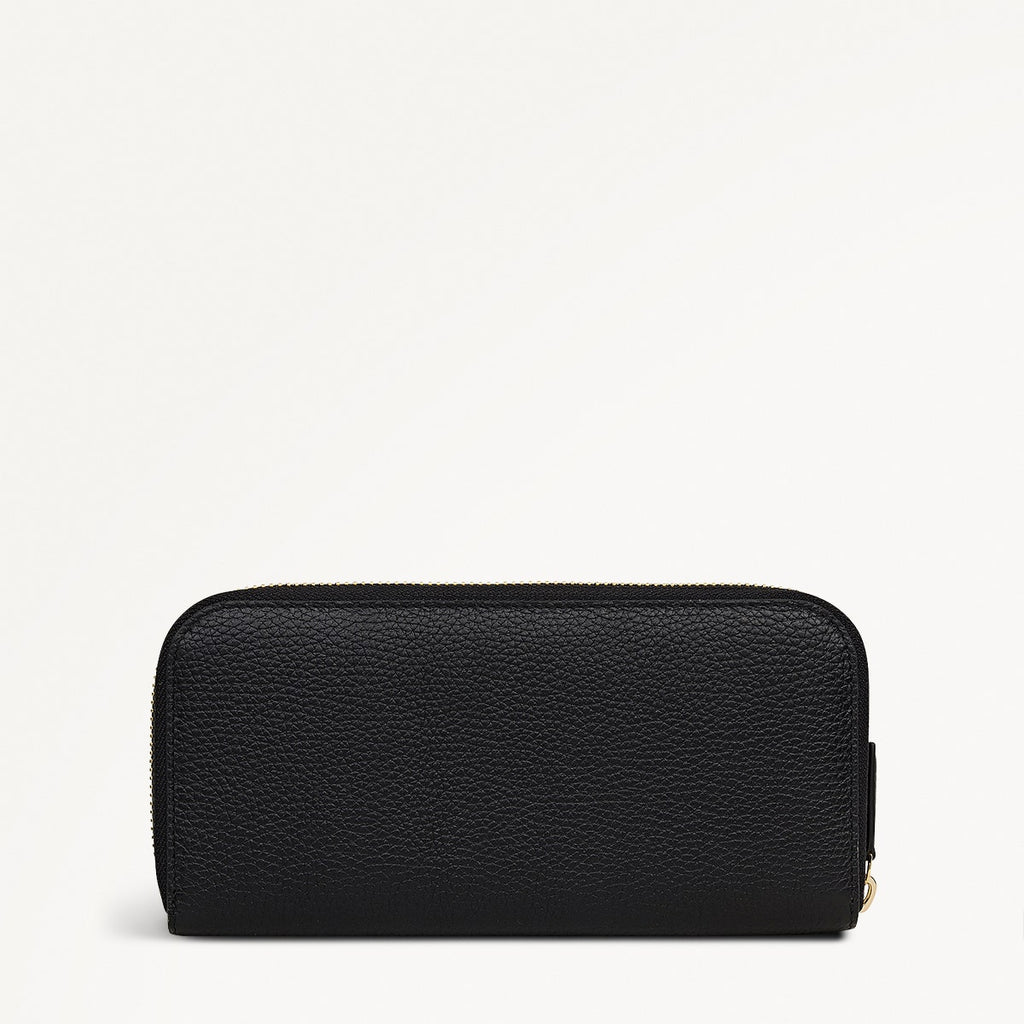 Floribunda Leather Large Zip Around Wallet in Black - 112444