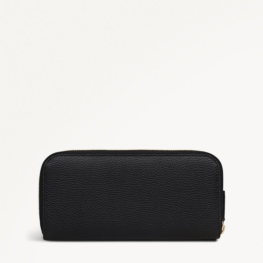 Floribunda Leather Large Zip Around Wallet in Black - 112444