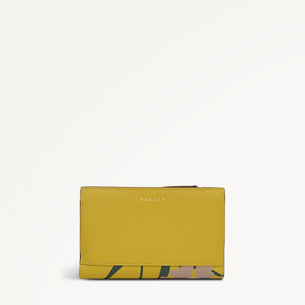 Floribunda Leather Medium Bifold Wallet in Ochre - 112448