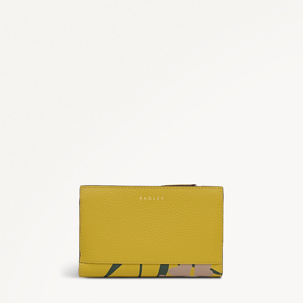 Floribunda Leather Medium Bifold Wallet in Ochre - 112448