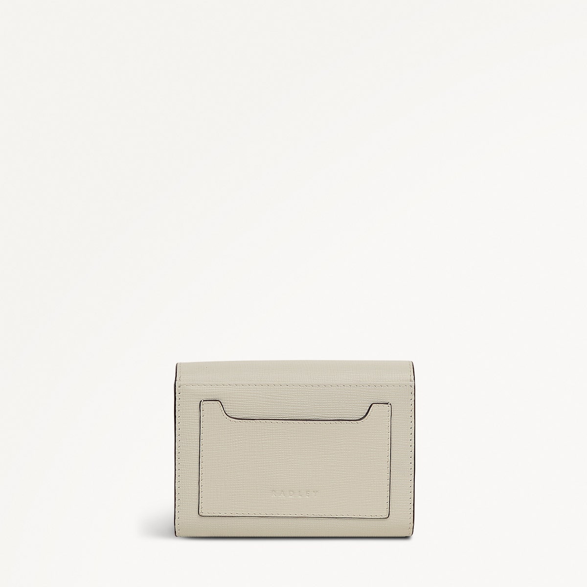 St Pancras Lane Leather Small Flapover Wallet in Snow - 112453