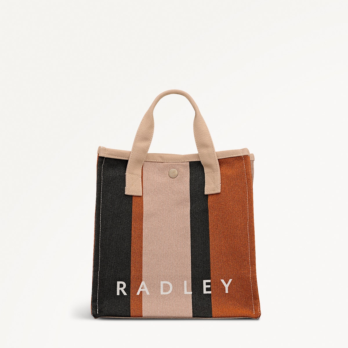 Stripe Small Open Top Grab Bag in Snow - 112463