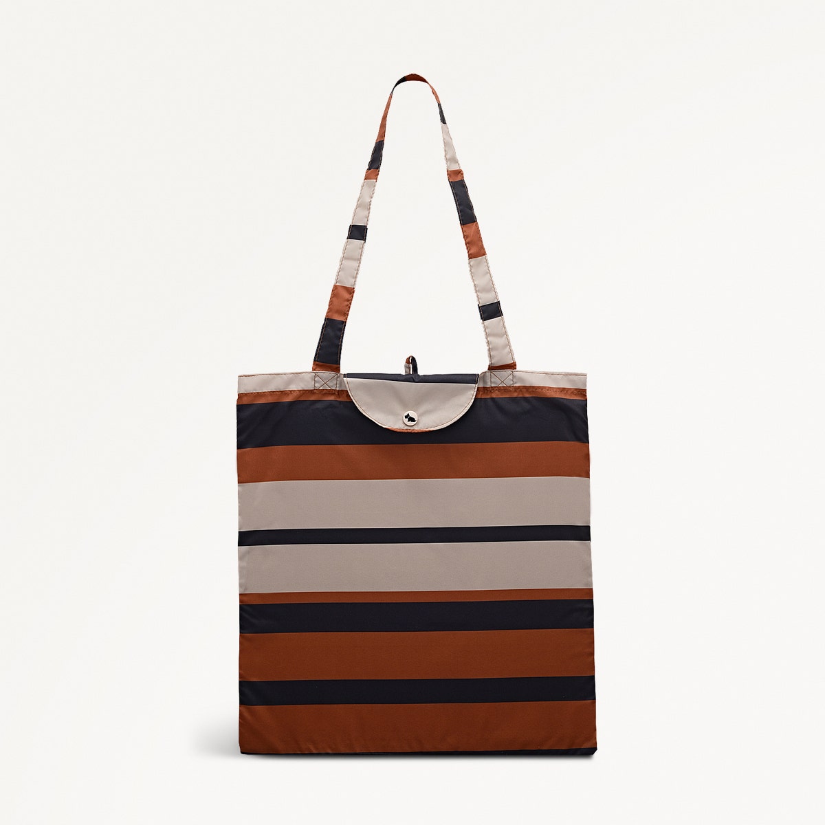 Stripe Fabric Responsible Foldaway in Snow - 112470