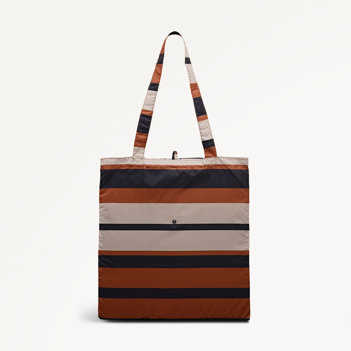 Stripe Fabric Responsible Foldaway in Snow - 112470