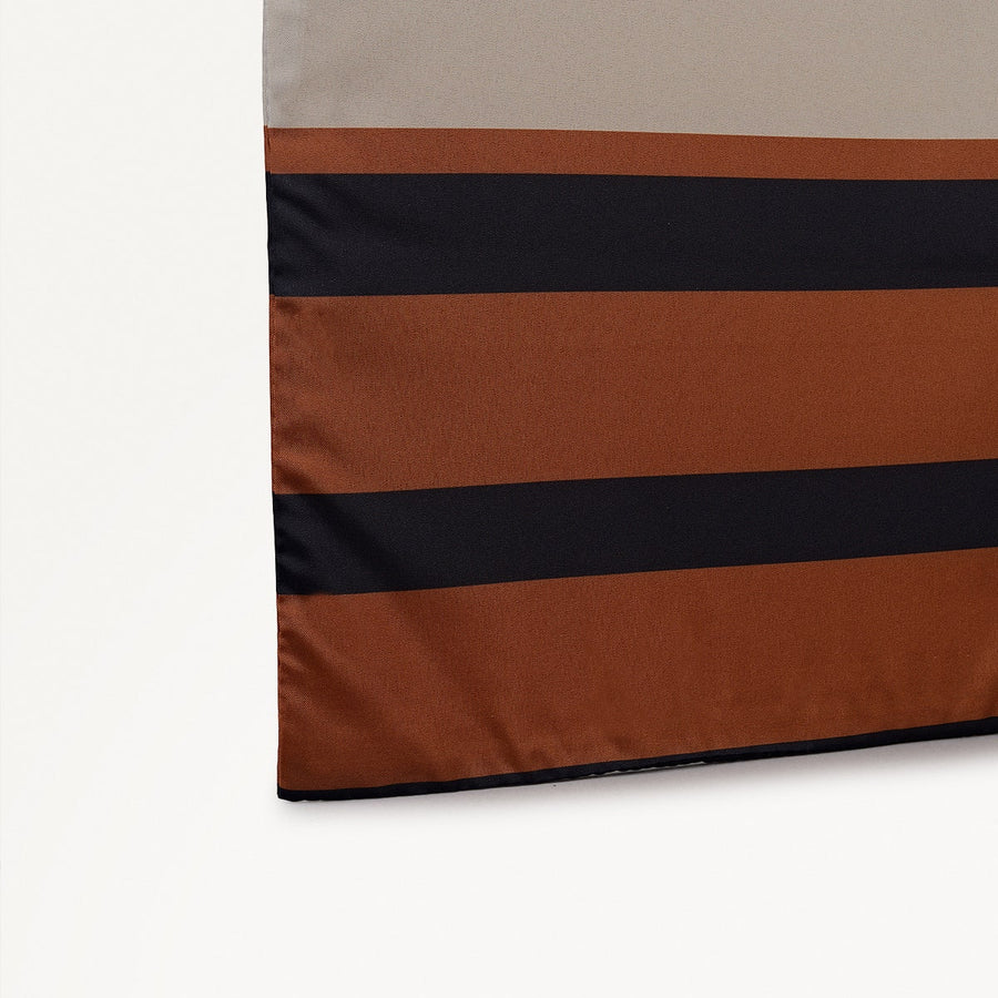 Stripe Fabric Responsible Foldaway in Snow - 112470