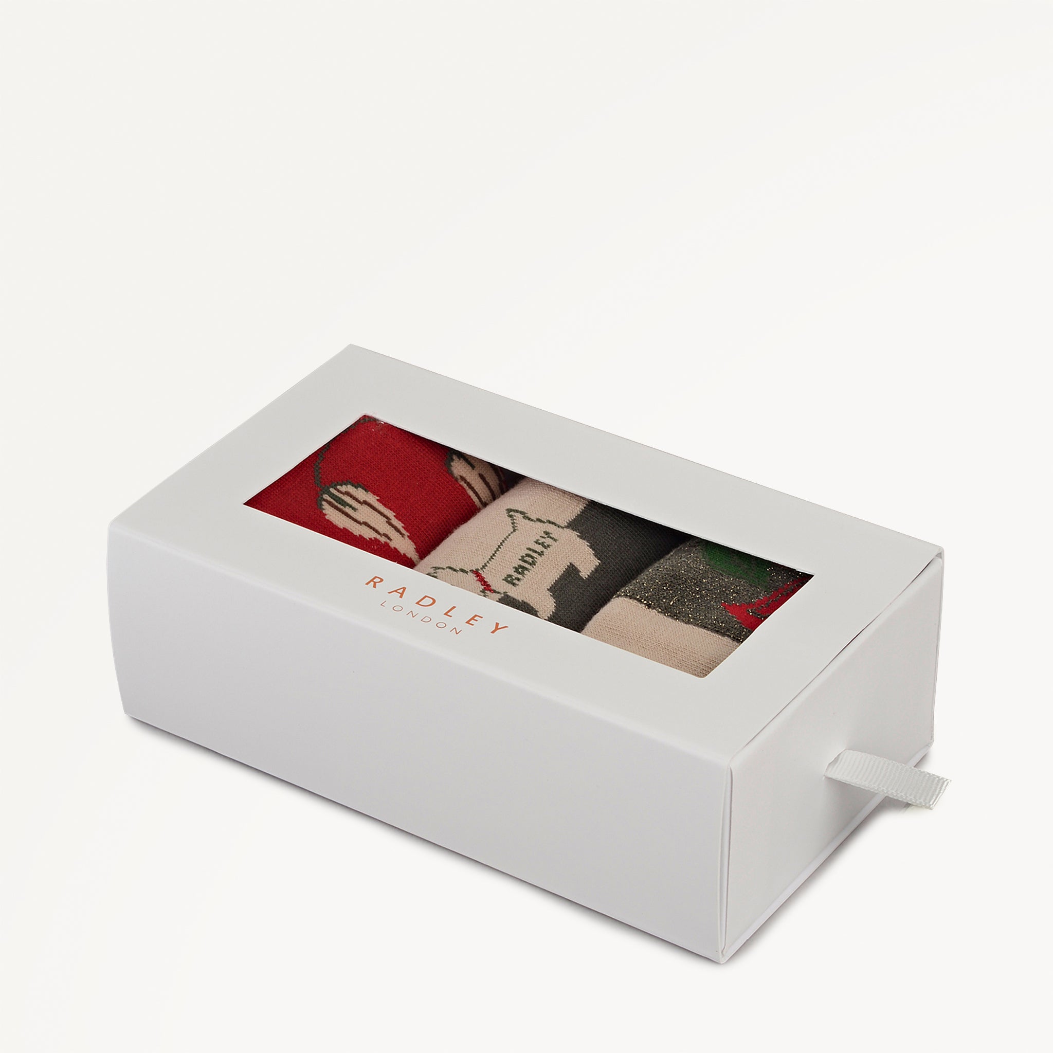 Winter Floral Fabric Sock Set in Pine Needle - 112476