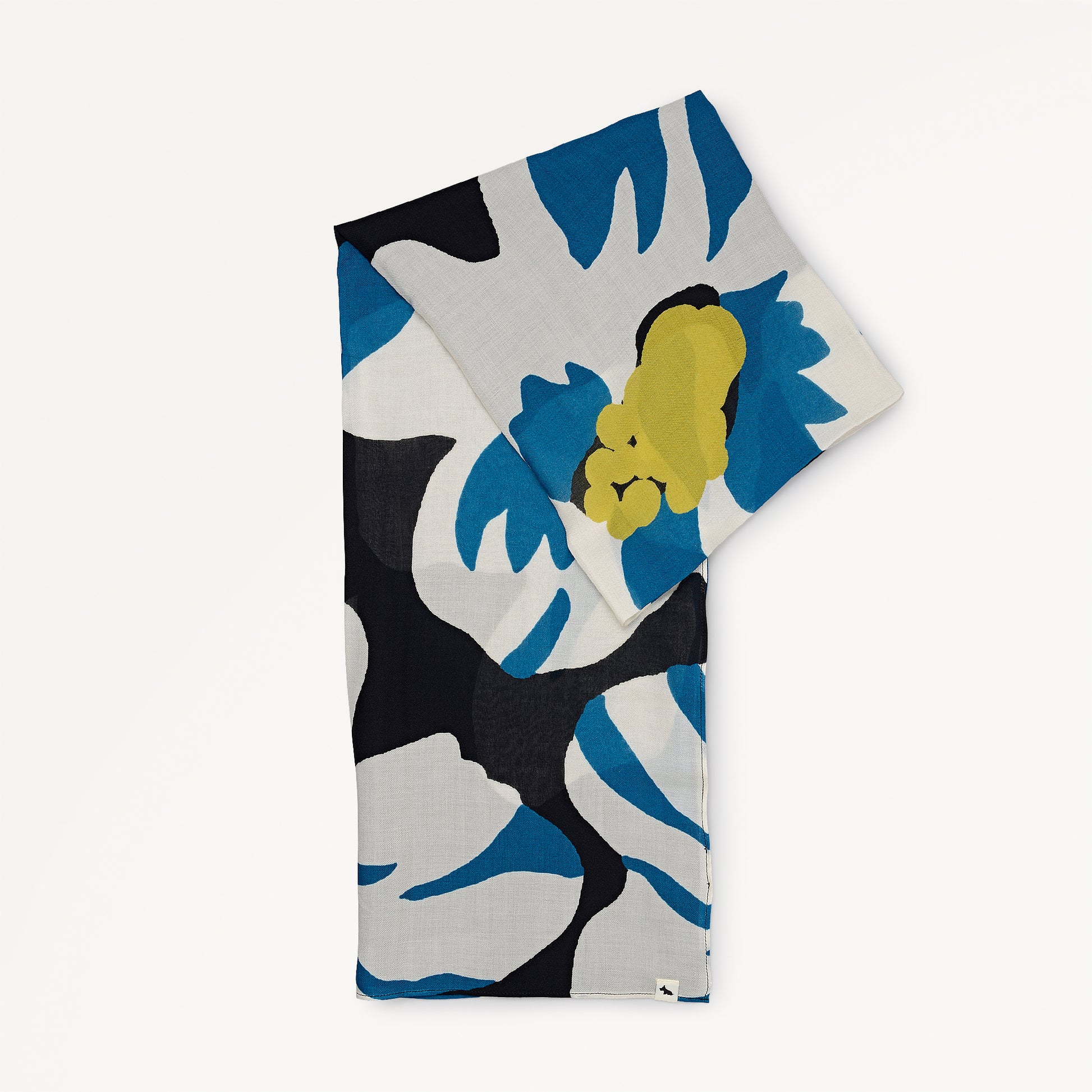 Perfect Poppies Fabric Scarf in Charcoal - 112486