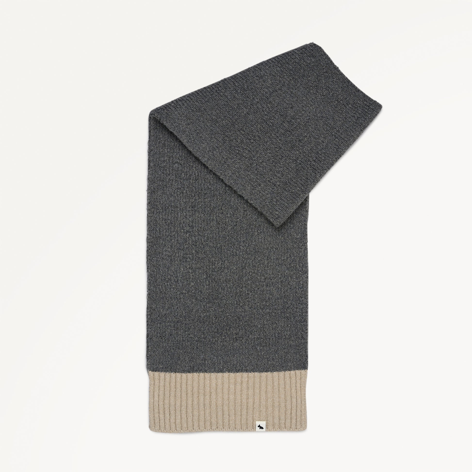 Knitters Lane Fabric Knitted Scarf in Dark Grey - 112504