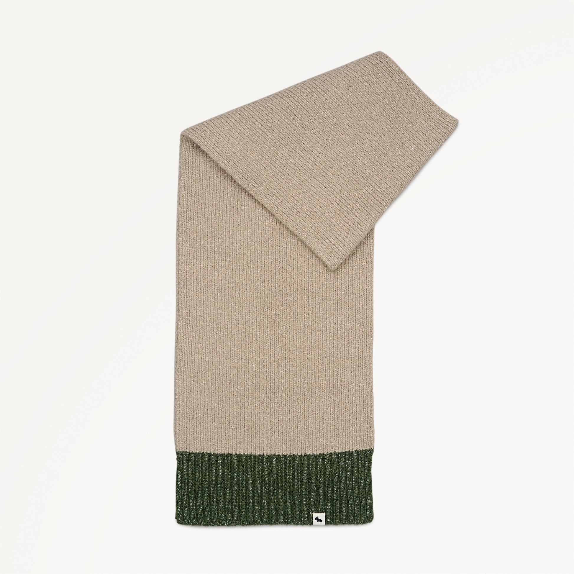 Knitters Lane Fabric Knitted Scarf in Oatmeal Marl - 112507