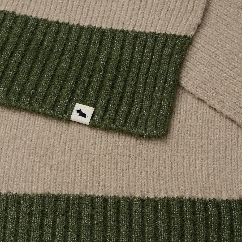 Knitters Lane Fabric Knitted Scarf in Oatmeal Marl - 112507