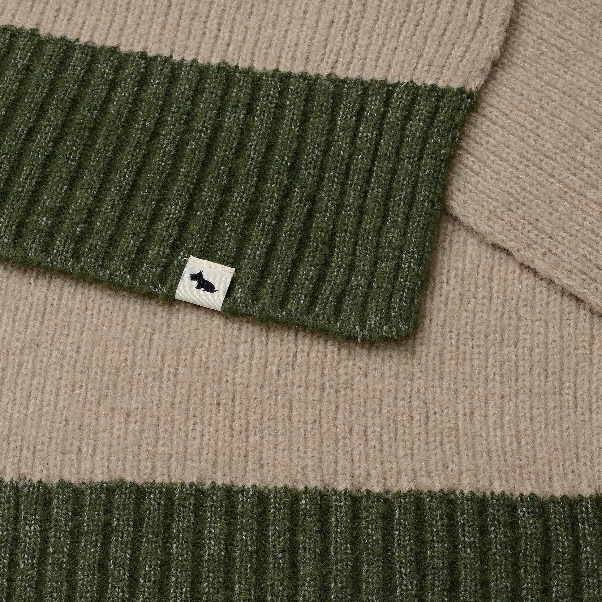 Knitters Lane Fabric Knitted Scarf in Oatmeal Marl - 112507