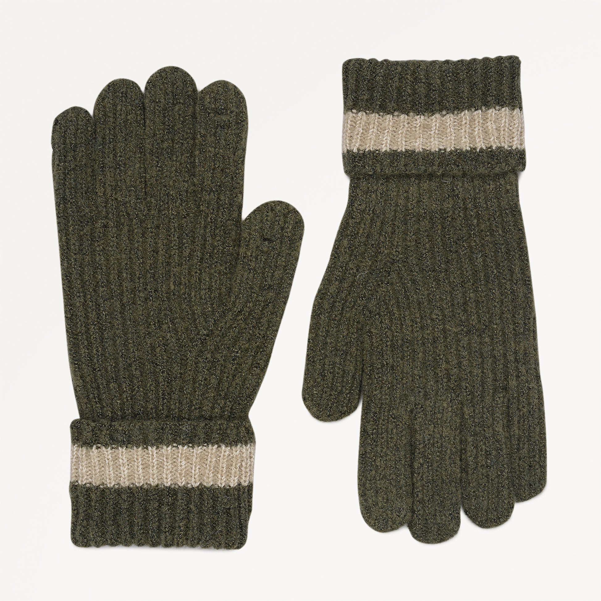 Knitters Lane Fabric Knitted Glove in Pine Needle - 112509