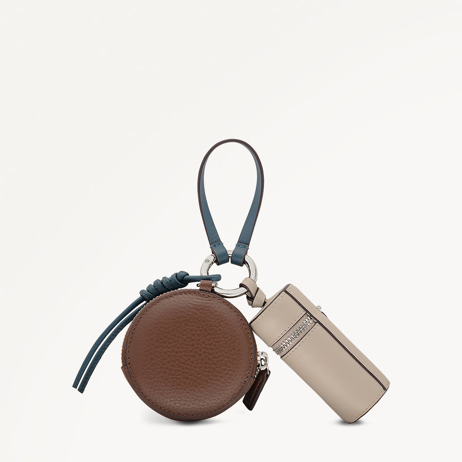 Nicholas Road Leather Small Multi-Compartment Pouch in Teal - 112516