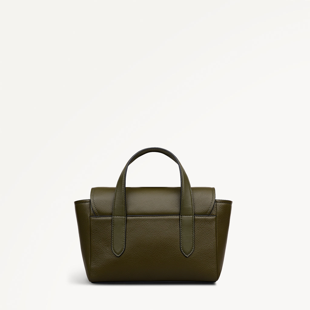 Mayfair Lane Leather Small Flapover Satchel Bag in Pine Needle - 112598