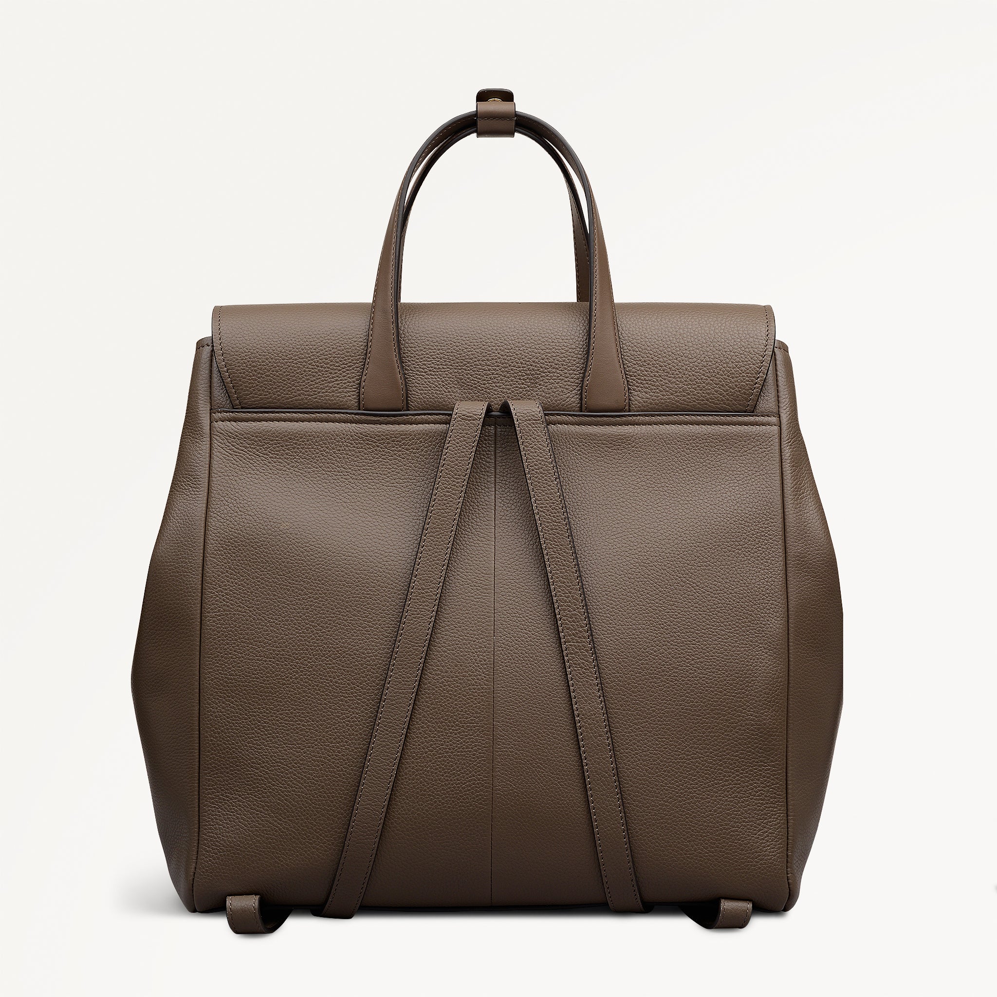 Mayfair Lane Leather Medium Flapover Backpack in Coffee - 112606